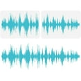 thumbnail image 1 of 2PCS Sound Wave Painting Stencil - 8.3x11.7in Sonic Line Stencil for DIY Music Signs and Wall Art, 1 of 9