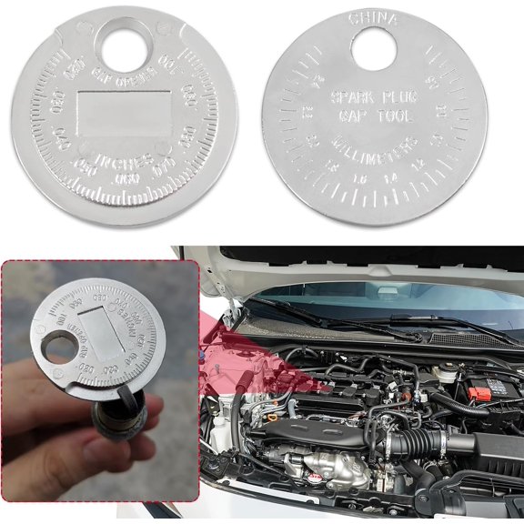 2PCS Spark Plug Measuring Tool, Spark Plug Gap Tool, Measuring Wire Spark Plug Gap Gauge Tool Scaled from 0.020 to 0.100 Inch, Spark Plug Gapper for Accurate Spark Plug Gap Measurement (2PCS)