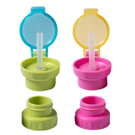 2PCS Spill-Proof Baby Water Bottle Cap  Nozzle Adapter Conversion Top for Childrens Drink Bottles, Replacement Parts