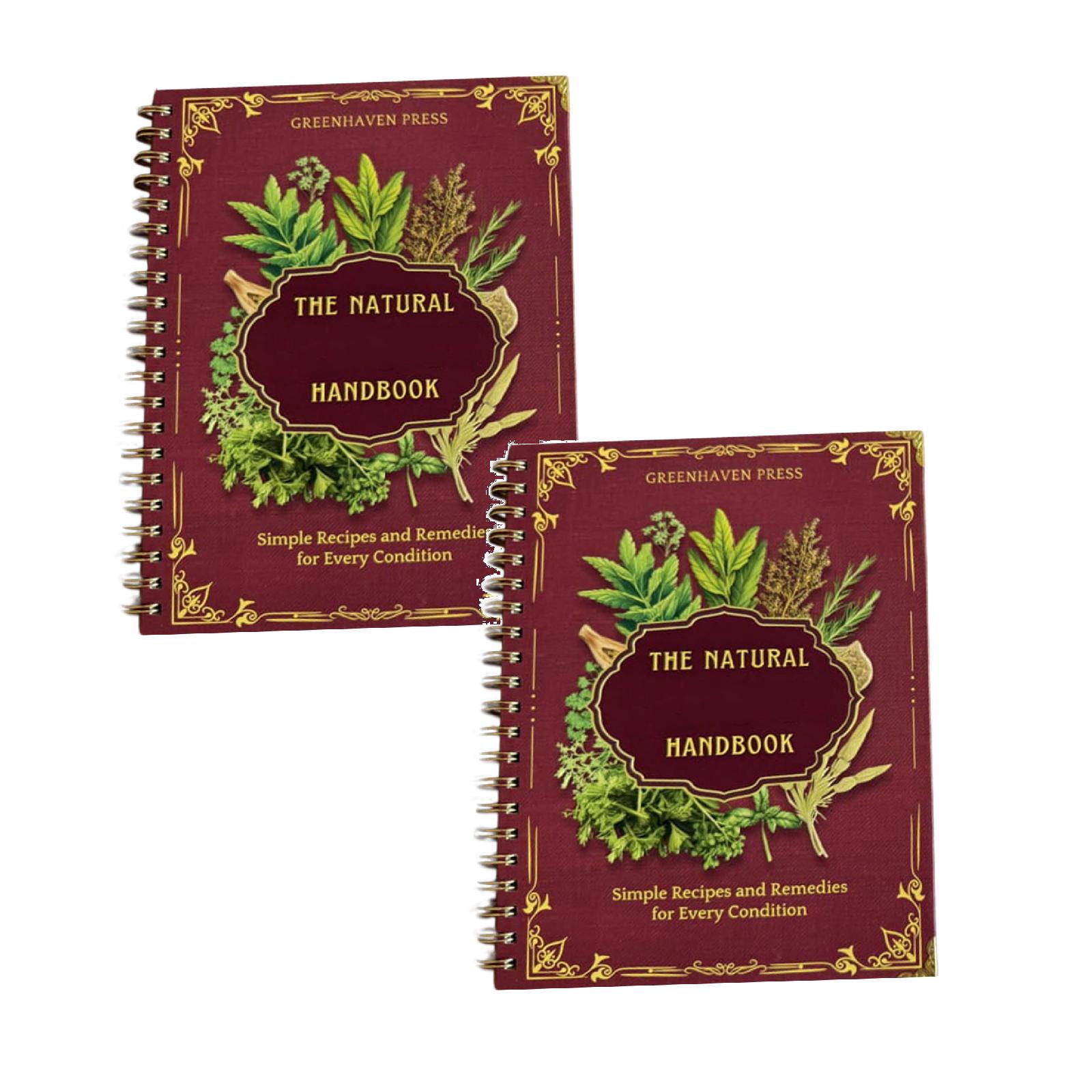 2PCS Spiral Bound Wellness Book Natural Healing Handbook Natural ...