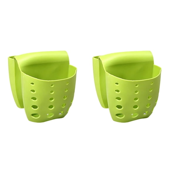 2PCS Sponge Holder for Kitchen Sink, Silicone Sink Saddle Caddy Organizer Rack, Sponges Holder Over Faucet, Hanging Kitchen Organizer Accessories Rack Basket