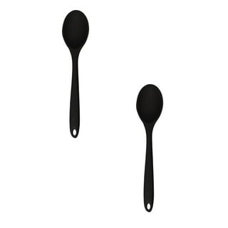Carrotez Small Silicone Spoon, Mini Spatula, Small Spatulas for Kitchen Use, Spoonula, Perfect for Eating, Stirring, Spreading, 7.3, 1 PC - Navy