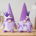 thumbnail image 1 of 2PCS Spring Gnome Decor Lavender Gnomes Decorations for Home Swedish Gnome Gifts for Women Handmade Purple Kitchen Decor Spring Summer Tier Tray Decor, 1 of 9