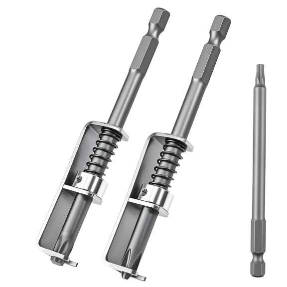 2PCS Spring-Loaded Screw Holder Bit, Anti-Drop Screwdriver Bit for Single-Hand Operation, Universal Screw Retaining Tool for Stainless Steel and Brass