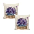 2PCS Spring Tree Flower Pillow Covers, Lavender Sweet Home Pillowcase
