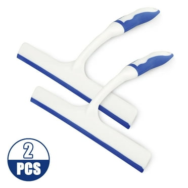 2PCS Squeegees Shower, 10 inches Streak-Free Handheld Squeegee Cleaner, Rubber Window Cleaning Squeegee Wiper Cleaning Tool Fit for Glass, Mirror, Auto Car Windshield, Bathroom, Kitchen