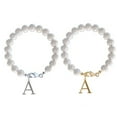 2PCS Stainless Steel 26 Letters Charm 26 Initial Cup Accessories Pearl
