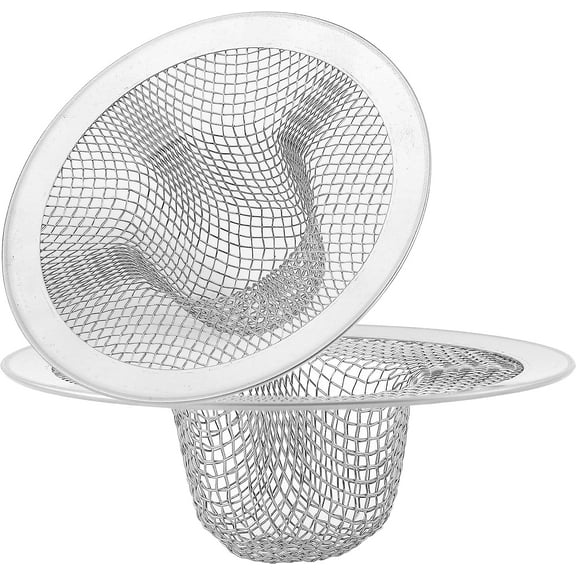 2PCS Stainless Steel Bathroom Sink Strainer, 2.12" Top / 1" Drain Filter Trap, for Lavatory Sinks