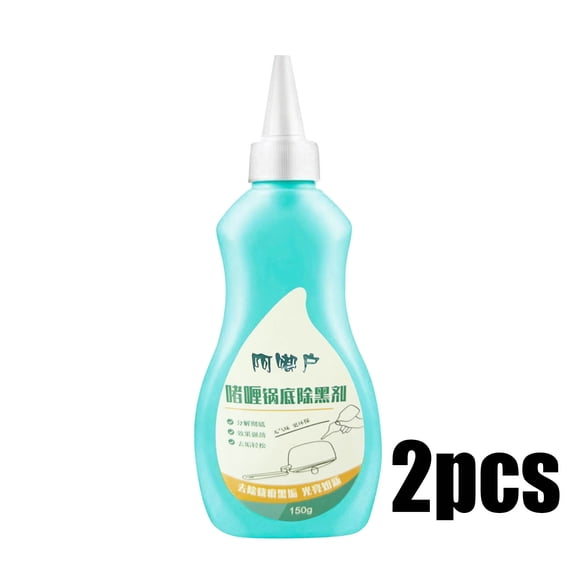 2PCS Stainless Steel Cleaner,Black Pot Bottom Cleaning Gel,Strong Decontamination And Rust Remover For Kitchen Utensils