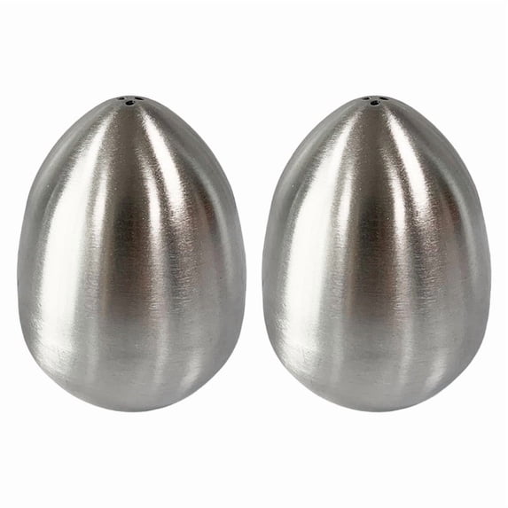 2PCS Stainless Steel Egg Shaped Spice Containers With Three Holes For Seasoning
