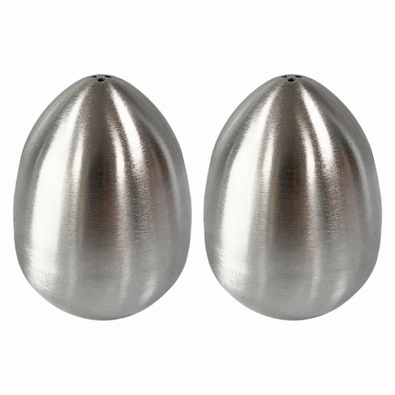 2PCS Stainless Steel Egg Shaped Spice Containers With Three Holes For Seasoning