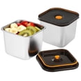 thumbnail image 1 of 2PCS Stainless Steel Food Storage Containers with Lids, Leak-Proof Square Meal Prep Containers with Airtight Silicone Seal, Freezer and Oven Safe Lunch Boxes for Fruit, Snack, Leftover, 1 of 6