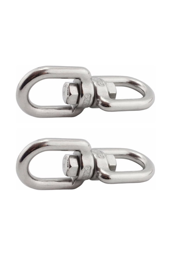 2PCS Stainless Steel Hanging Basket Spinners Swivel Hook Smooth Hanging Plants Pot Wind Chimes Bird Feeder (6mm-304)