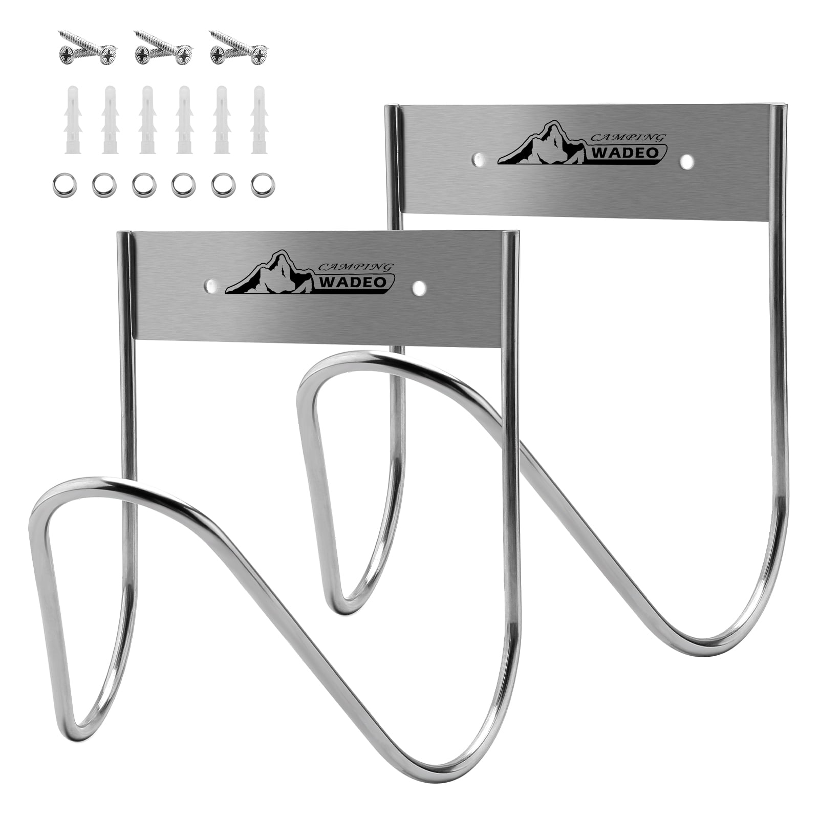 2PCS Stainless Steel Hose Holders, Garden Hose Hangers, Garden Hose