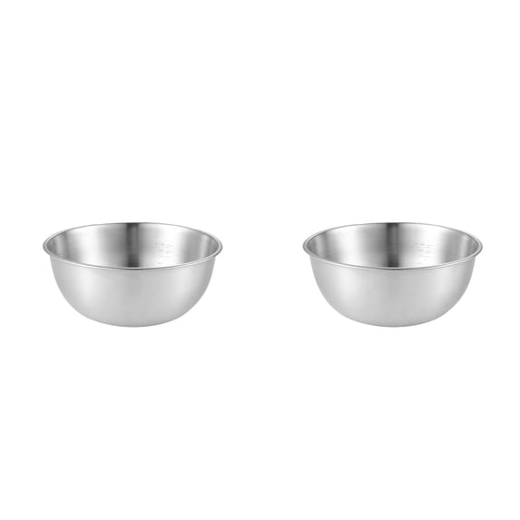 2PCS Stainless Steel Mixing Bowls 1 Packs Small Thicker Stainless Steel Flat Bottom Mixing Bowls Home Refrigerator and Kitchen Food Storage Organizers 17cm Home Decor