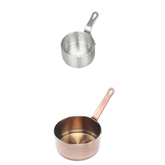 2PCS Stainless Steel Pan Nonstick Small Milk Pan 50ml