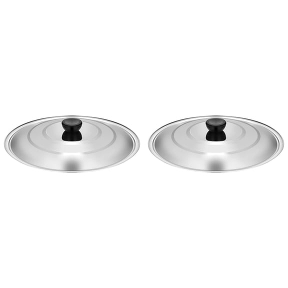 2PCS Stainless Steel Pot Lid With Knob, 12'' Multi Size Pot Lid, Cast Iron Skillet Lid, Cooking Pot Pan Frying Pan Cover, Kitchen Cookware Accessories, Dishwasher Safe