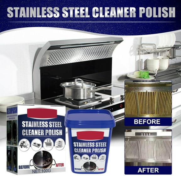 2PCS Stainless Steel Scratch Remover for Appliances, 2025 New Multi-purpose Stainless Steel Scratch Remover Paste for Kitchen, Polish for Cookware, Convenient Appliance Cleaner for Home Users