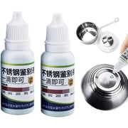 2PCS Stainless Steel Test Liquid, 15ml Sanitary Ware Testing Solution, Stainless Steel Detection Reagent, Tableware Detection Liquid, for Industrial Equipment Tableware Testing Agent