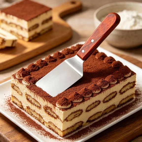 2PCS Stainless Steel Tiramisu Scrapers, Internet Famous Dessert Cutters, Multi-Purpose Cake Slicers & Bread Knives, Flat Spatulas for Pancakes, Teppanyaki & Baking, Professional Kitchen Tools