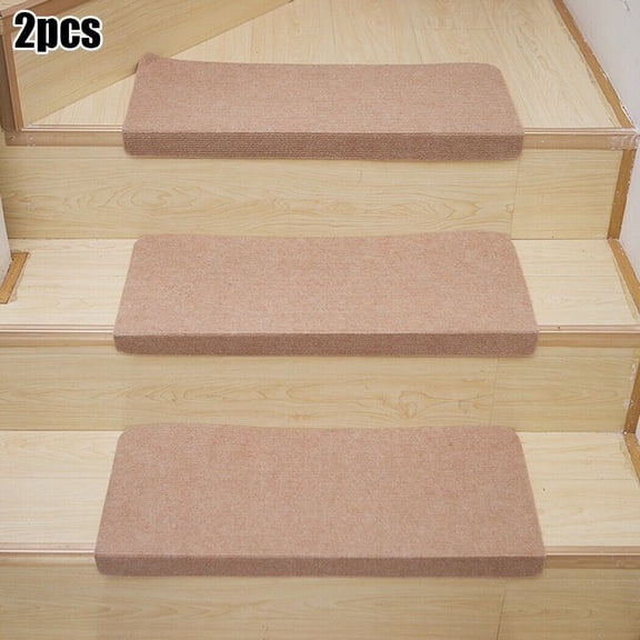 2PCS Stair Tread Carpet Mats Step Staircase Non Slip Mat Protection Cover Pads