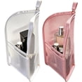thumbnail image 1 of 2PCS Standing Toiletry Bag, Portable Lightweight Travel Toiletry Bag, Mesh Large Capacity Cosmetic Waterproof Bag,Foldable Clear Hanging Travel Toiletry Bag Cosmetic Organiser Storage(Pink+White), 1 of 7