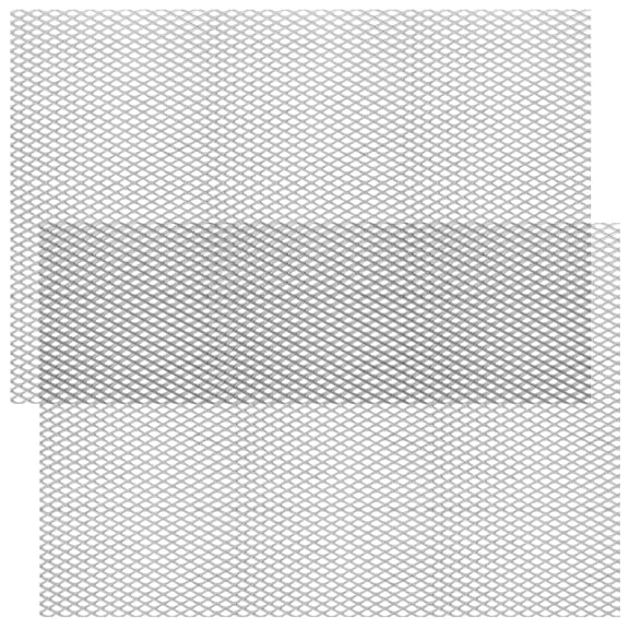 2PCS Steel Expanded Metal Sheet  Flattened 48" x 32" x 11 Gauge, Cold Rolled Steel Mesh Sheet for BBQ Grill, Smoker, Perforated Metal Grate Screen for Indoor and Outdoor DIY Projects