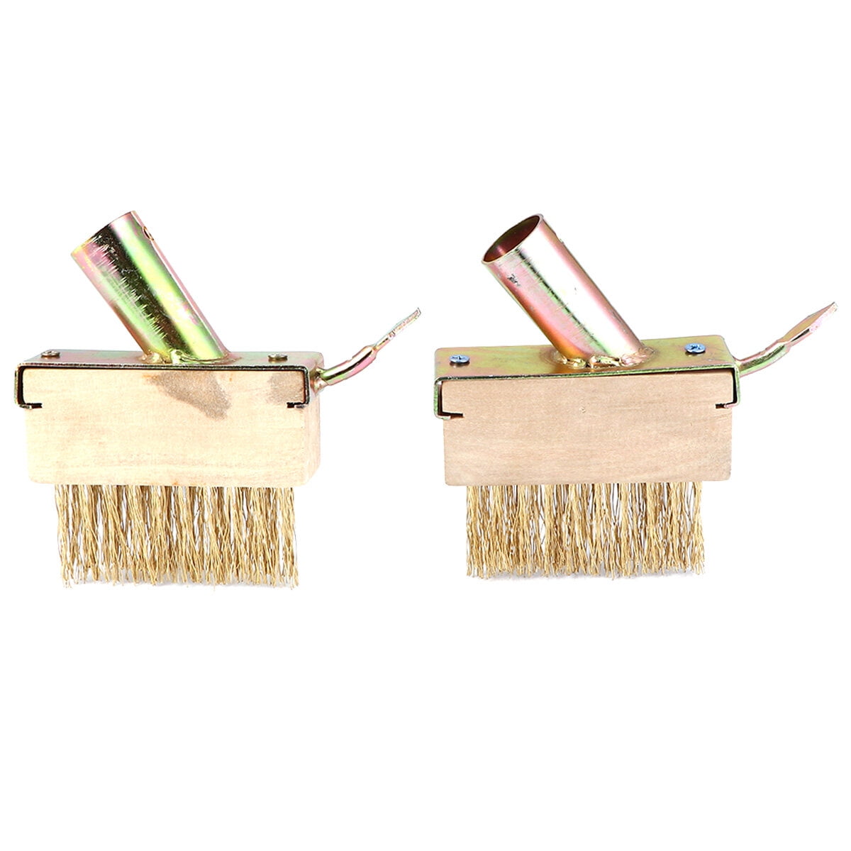 2PCS Steel Wire Weeding Brush Wooden Handle Weeding Brush Ground Crack