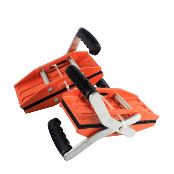 2PCS Stone Mitre Clamp Double Handed Carry Clamps For Glass Granite Stone Handling Lifting Tools Large Format Tile Hands Carrying Clip ,Strong Suction Force
