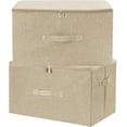 2PCS Storage Bins with Zipper Lids 36 Qt Lidded Fabric Storage Boxes ...