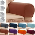 thumbnail image 1 of 2PCS Stretch Armrest Covers Anti-Slip Furniture Protector Washable Armchair Slipcovers for Recliner Sofa with Twist Pins, 1 of 6