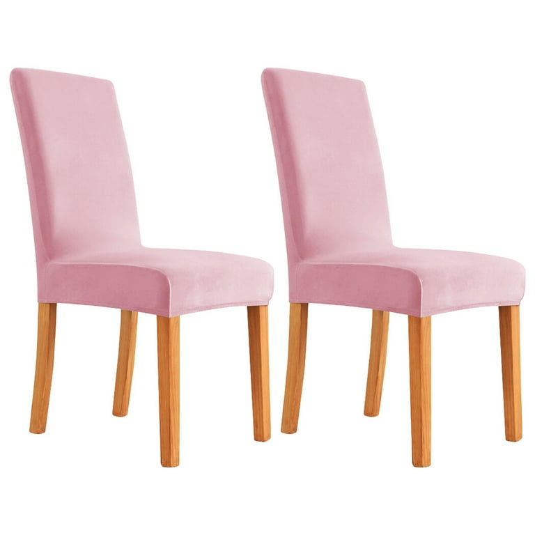 Pink velvet chair covers sale