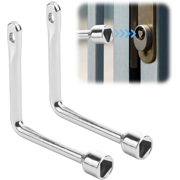 2PCS Striangle Key Garbage Bin, Zinc Alloy L-Type Spanner Key For Gas Meter Box, Electric Control Cabinet