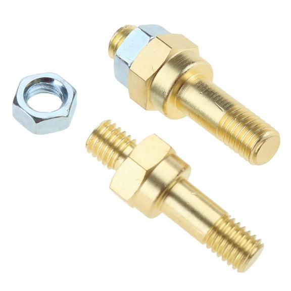 2PCS Studs Side Post Battery Terminal Adapter Bolt Standard Battery Side Post Extender Studs Brass and Long