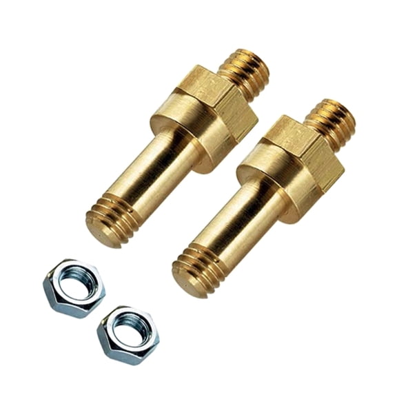 2PCS Studs Side Post Battery Terminal Adapter Standard Battery Side Post Extender Studs Brass and Long