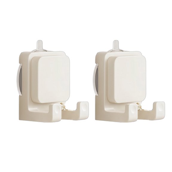 2PCS Suction Cup Hooks,Double Hook Design,One-Hand Operation No Drilling Hooks,Towels And Small Items Hanging Hooks,for Kitchen Bathroom