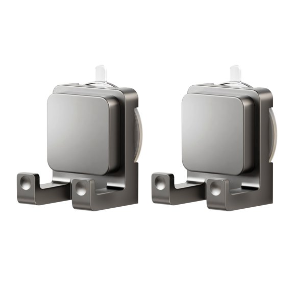 2PCS Suction Cup Hooks,Double Hook Design,One-Hand Operation No Drilling Hooks,Towels And Small Items Hanging Hooks,for Kitchen Bathroom
