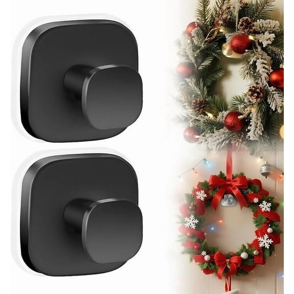 2PCS Suction Cup Hooks for Shower Wall, Christmas Glass Door Wreaths Sucker Hook, Inside Shower Towel Hooks for Bathroom, Glass Window, Kitchen - Loofah Robe Suction Hooks Heavy Duty 22 lbs Max