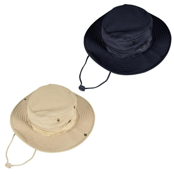 2PCS Sun Hats for Men Women Bucket Hat Boonie Hat Foldable UV Protection Hiking