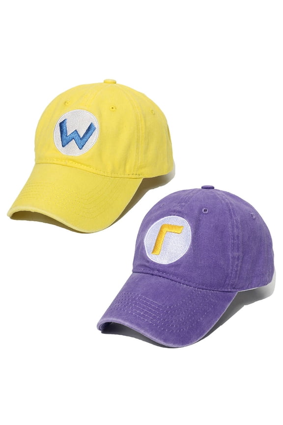 2PCS Super Brothers Baseball Cap for Adult Kids Halloween Adjustable Cosplay Hat