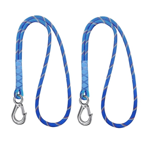 2PCS Suspension Swing Attachments, 50cm Tree Swing Hanging Straps Hammock Hanging Kit Swing Hanging Ropes,High Strength Polyester Stainless Steel Hook Weather Resistant Safe Secure Easy Install,Blue