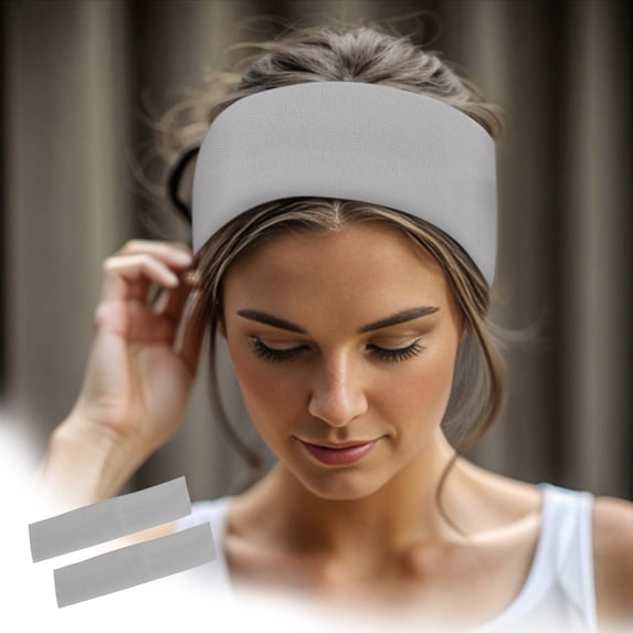 2PCS Sweatbands for Men Women Athletic Terry Cloth Headbands for Running, Tennis, Basketball, Gym Stretchy Moisture Wicking Workout Headband for Yoga,Fitness Sports