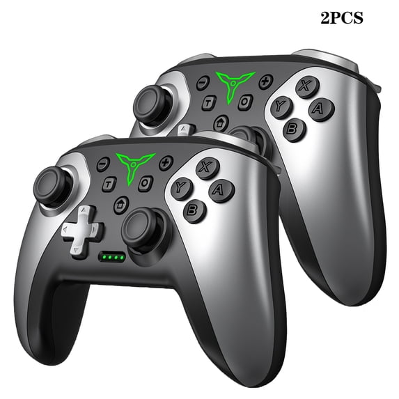 2PCS Switch Controller,ESYWEN Wireless Switch Pro Controller for Nintendo Switch/OLED/Lite with Programmed, Wakeup, Turbo, Vibration