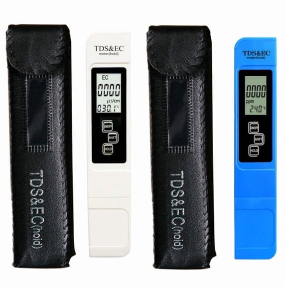 2PCS TDS EC Meter 4 in 1 Digital Water Quality Tester 0-9999 PPM Measurement Range Water Purity Temperature Meter Tester