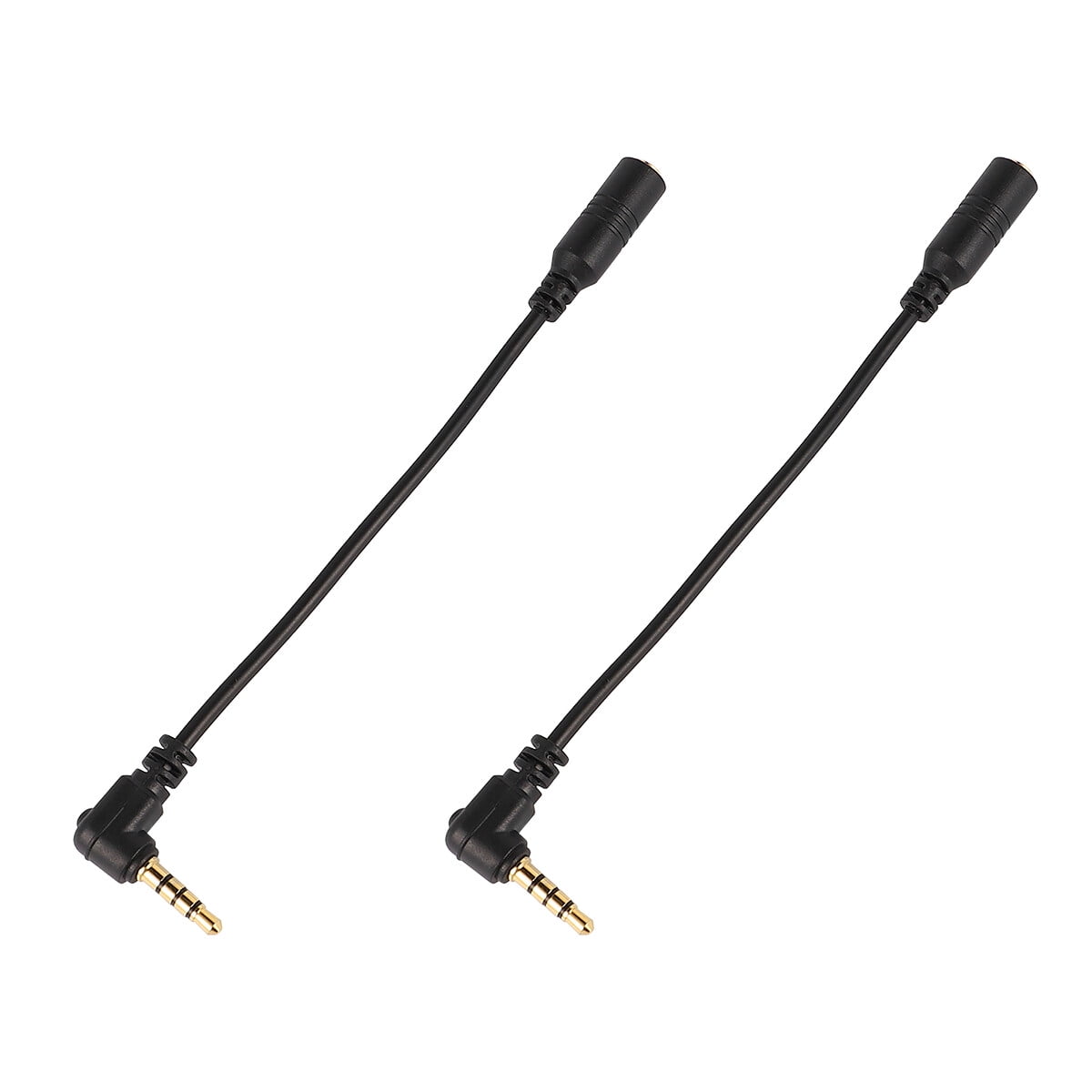 2PCS TRS to TRRS Converter 3.5mm Microphone Adapter Cable for Phone Tablet SLR