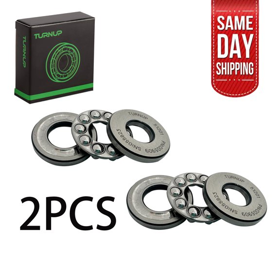 2PCS TURNUP 51201 Single Direction Thrust Ball Bearing, 122811mm Chrome Steel Axial Thrust Bearing for Precision Small Equipment