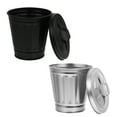 2PCS Tabletop Mini Trash Can Kitchen Storage Jar with Lid Decorative