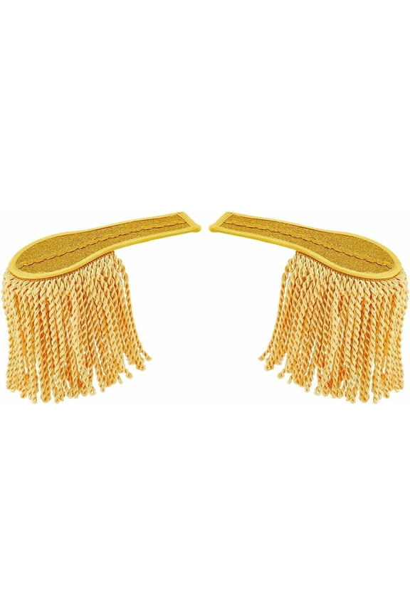 2PCS Tassel Shoulder Detachable Cloth Ringmaster Shoulder Tassel Epaulettes Gold Chain Badge Epaulettes Brooch Pin for Costume Accessories Cosplay Carnival Gold