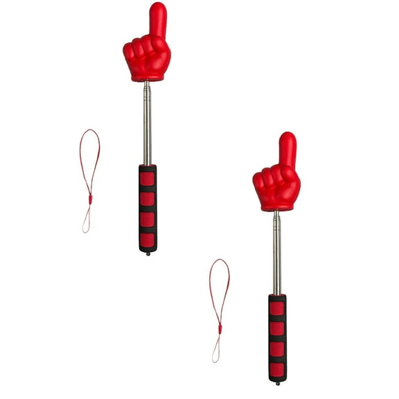 2PCS Telescopic Teachers Pointer - 2025 New Extendable Hand Pointer Stick, Mini Classroom Finger Pointer Stick for Elementary School Kindergarten and Teacher Supplies Interactive Learning (13.8 Inch)