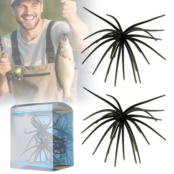 2PCS Tentacle Creature Lure, Japanese Style Sea Urchin Bait, Hags Prickly Pear Bait, Soft Plastic Baits for Bass Fishing - for Drop Shot, Wacky Rig And Finesse, Slow Sinking, Soft Bait Tentacle, 4"